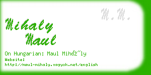 mihaly maul business card